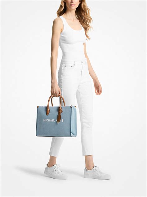 mirella medium denim tote bag.